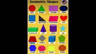 English Vocabulary  Geometric Shapes Names With Pictures @StartFromScratch.