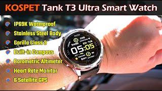 Rugged & Affordable Smart Watch  KOSPET TANK T3 ULTRA