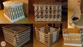 6 Amazing jute ideas 2024  easy home decoration and organization ideas  DIY jute basket  DIYcraft