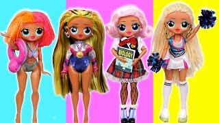 LOL OMG Doll Love Story School Routine Cheerleading & Gymnastics Videos