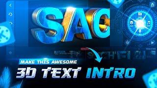 Make This Awesome 3D Text Intro like Jonathan in Android   How to Make 3d Text Intro  in Mobile