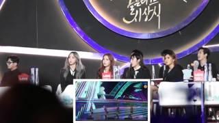 170113 MAMAMOO reaction to Blackpink-Whisle+Playing with fire @Golden Disc Awards