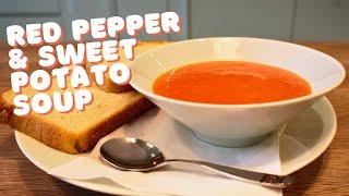 Roasted Red Pepper & Sweet Potato Soup Recipe  Low Calorie Fall Soup