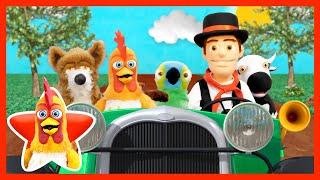 Riding the Noisy Car  THE PUPPETS OF THE FARM ‍ FOR KIDS