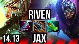 RIVEN vs JAX TOP  9 solo kills Legendary 1821 1000+ games  EUW Diamond  14.13