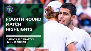 Jannik Sinner vs Carlos Alcaraz  Match Highlights  Wimbledon 2022