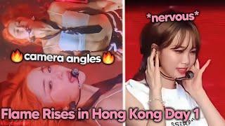 Yunjin & Sakuras new hair color Chaewon getting nervous ∣ Flame Rises in Hong Kong Day 1