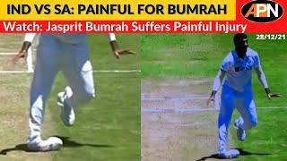 IND VS SA Jasprit Bumrah Suffers Ankle Injury After Dismissing Dean Elgar - ind v sa