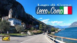 Lago di Como Italy  Scenic drive from Lecco to Como