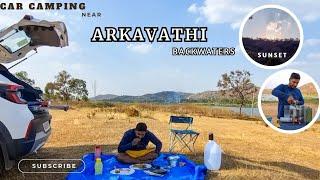 Riverside Car Camping  Not Solo  Arkavathi Back waters #campervan #carcamping #riverside