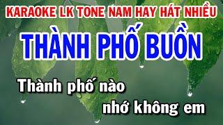 Liên Khúc Karaoke Nhạc Sến - Bolero - Trữ Tình Dễ Hát Nhất - Nhạc Sống Karaoke  Thành Phố Buồn