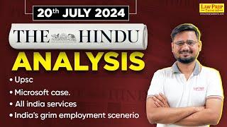 Daily HINDU News Paper Analysis  20th July  The HINDU for CLAT 2025 by Swatantra Sir