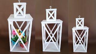 Kağıttan Dekoratif Fener Yapımı  Paper Decoration Lantern Making - Decorations İdeas at Home
