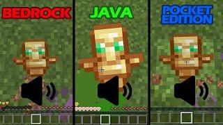 sounds of minecraft JAVA vs BEDROCK vs POCKET EDITION