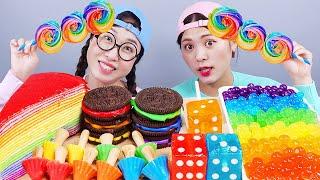 Rainbow Food Dessert Mukbang DONA