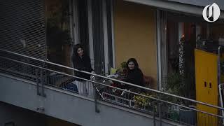 Amid coronavirus outbreak people in Italy dance on balconies to keep spirits up