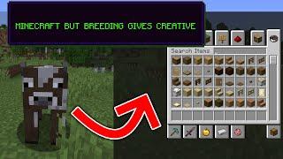 Minecraft But Breeding Mobs Give You Creative