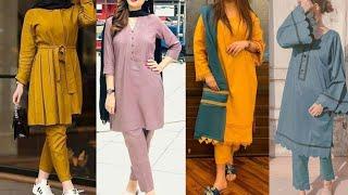 Beautiful plain kurti designs 2023 latest plain designing ideas