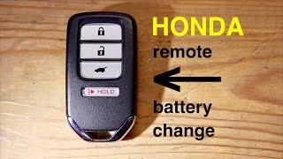 How to ● Honda Key Fob Remote Keyless Battery ChangeReplace