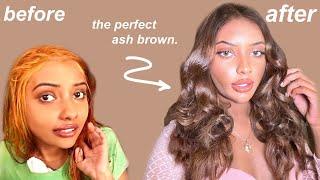 how tiktok made me dye my hair ash brown & it changed my WHOLE look...