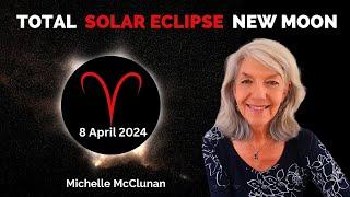New Moon Solar Eclipse  8th April 2024 in Aries - Healing Fire