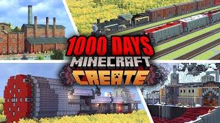 1000 days FULL MOVIE  Minecraft Create Mod  EP 1-15