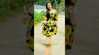 අලුත්ම ගවුම් විලාසිතා Sun flowers frock design #shorts #fashion #trending