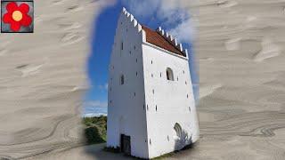 Skagen Kirchturm im gotischen Stil  Sankt Laurentii Versandete Kirche