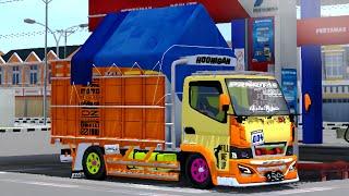 MOD BUSSID TERBARU  TRUCK CANTER ENGKEL HEREX MINIMALIS MBOISS SUSPENSI MENTUL 