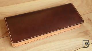 Making a Leather Long Wallet No. 05 - PDF Pattern leathercraft
