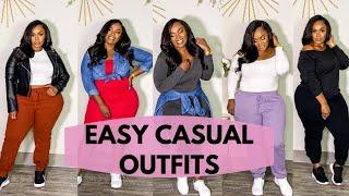 Casual Comfy Outfit Ideas for Plus Size women no shopping needed