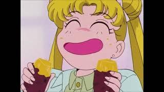 Pretty Guardian Sailor Moon R 1992 Usagi Tsukino Eating Potato Scene
