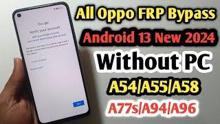 All Oppo Android 13 Frp Bypass A57A58A77SA94A96  All Oppo Devices Google Account Remove 2024