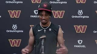 QB Jayden Daniels Speaks to the Media After Day 2 of Minicamp  Washington Commanders