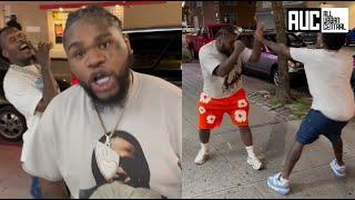 Sauce Walka Squares Up With Fatboy After Running Into Him On The Streets In Jersey