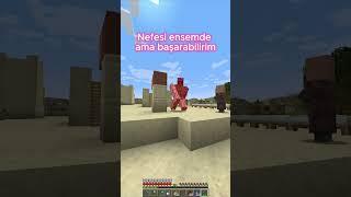 Golemle 1v1 atıyoruz bu sefer tuzak yok  #minecraft #minecraftshorts #minecraftevi #gaming #shorts