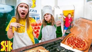 We Opened A Pizza Shop But Pizza Keeps Disappearing SuperHeroKids In Real Life Funny Comic Movie