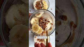 NO ADDED SUGARS Banana Chia Pudding. Healthy dessert breakfast or snack. Naturally sweetened vegan