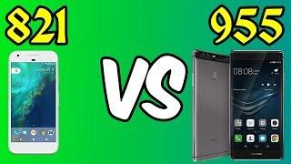 Snapdragon 821 vs Kirin 955  Google Pixel XL vs Huawei P9 Plus  4K