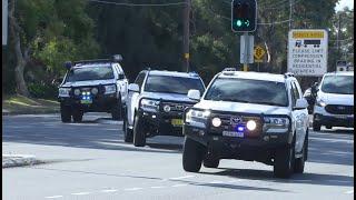 NSW Police Tactical Operations Unit Convoy Responding CODE RED