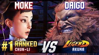 SF6 ▰ MOKE #1 Ranked Chun-Li vs DAIGO Akuma ▰ High Level Gameplay