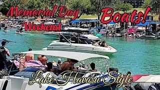 Memorial Day 2023 Weekend Boats Lake Havasu City Boat Party London Bridge Bridgewater Channel Havasu