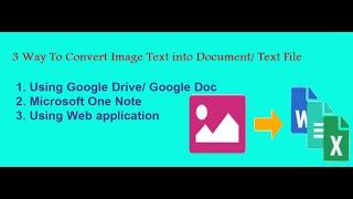 How To Convert Image To Text Using Google Docs JPEGJPG to DOCXTxtExcel