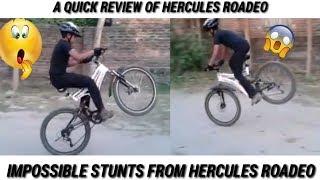 Hercules Roadeo A50 Full Review  Wheelie Stoppie  Awesome Bicycle stunts