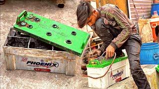 Amazing Restoration Technique of an Old Dead lead Acid Battery  Amazing skills 