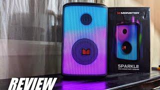 REVIEW Monster Sparkle Bluetooth Speaker - Cool Full Panel LED Lights 80W
