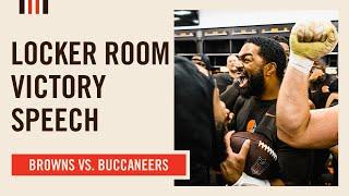 Victory speech from the Browns win over the Buccaneers  Cleveland Browns