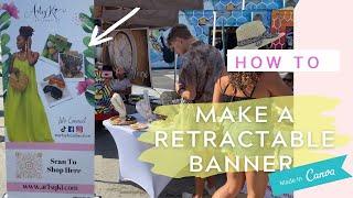 HOW TO MAKE A BANNER FOR YOUR POP UP SHOP  #CANVA #popupshop #smallbusiness