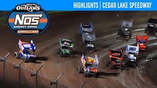 World of Outlaws NOS Energy Drink Sprint Cars  Cedar Lake Speedway  June 29 2024  HIGHLIGHTS