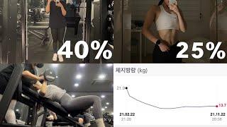 BODYPROFILE VLOG #1 체지방률 40%️25%의 바프 도전기   인턴하며 바프 준비하는 대학생 일상 ‍️  pt 브이로그  바프준비 브이로그